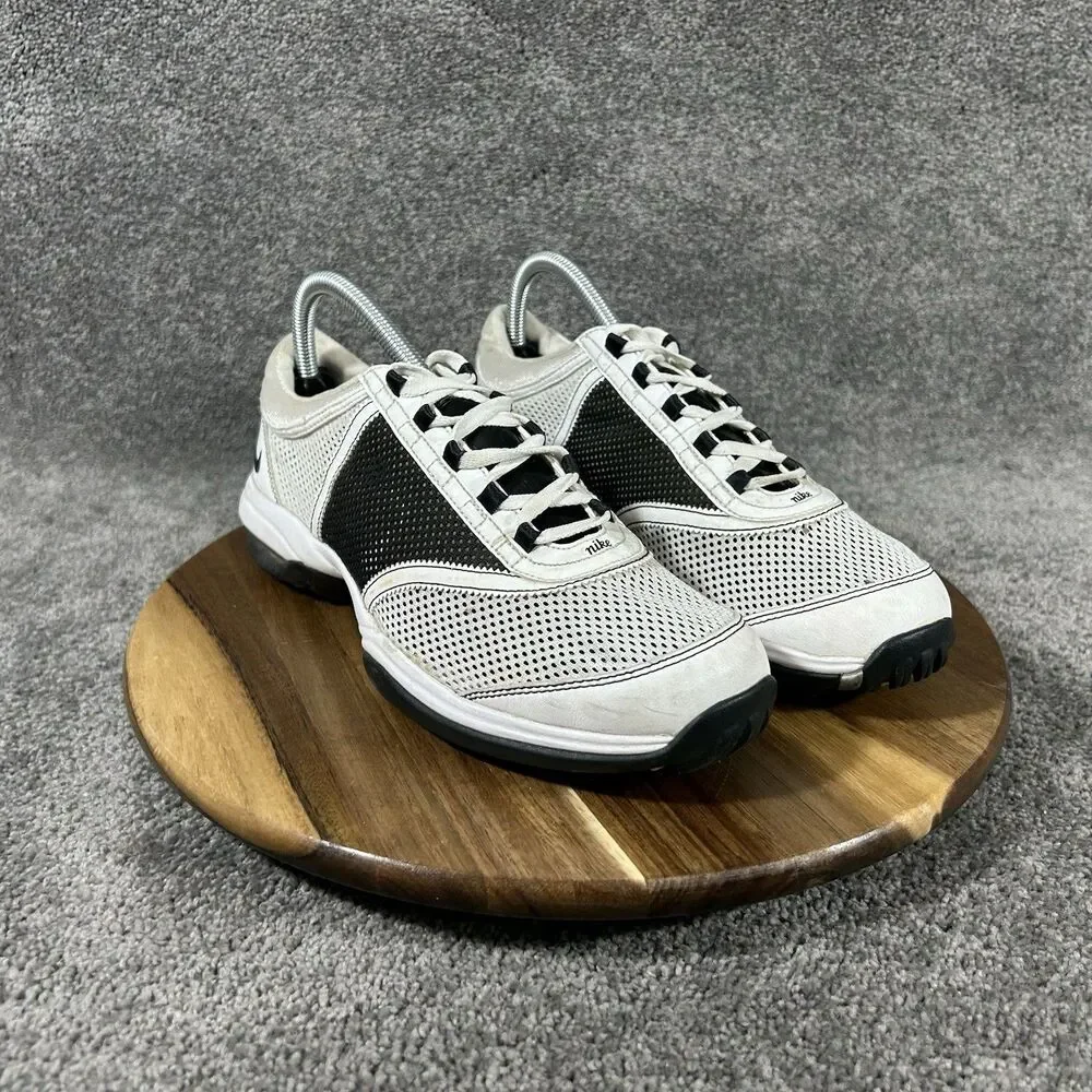 Nike Air Channel Tac Tongue-Less 335942-101 Women's Size 9 White Golf Shoes Used